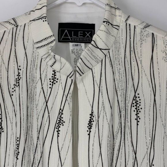 Allex Evenings Blazer Jacket Cover Size 12 Metalic Wedding Special Event 3669 - Picture 2 of 7